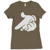 mickey hands gun Ladies Fitted T-Shirt