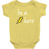 be a hero logo white Baby Bodysuit