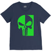 mad engine marvel brand punisher scar glow in the dark V-Neck Tee