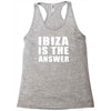 ibiza is the answer Racerback Tank