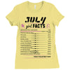 July Girl Facts Leo Ladies Fitted T-Shirt