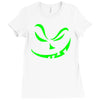 scary pumpkin halloween Ladies Fitted T-Shirt