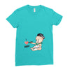 Cute Baby Painter's Dad Love Ladies Fitted T-Shirt