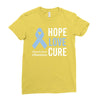 hope love cure stomach cancer awareness Ladies Fitted T-Shirt