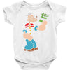 popeye spinach retro mens funny Baby Bodysuit