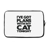 plans with my cats tonight Laptop sleeve