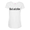 black and yellow Maternity Scoop Neck T-shirt