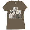 may contain alcohol Ladies Fitted T-Shirt
