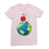 Snoopy Fishing Ladies Fitted T-Shirt