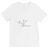 miss scissors rhinestone V-Neck Tee