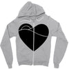 black heart Zipper Hoodie