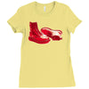 red skinhead bovver boots ideal birthday gift or present Ladies Fitted T-Shirt