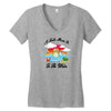 a turtle made it to the water Women's V-Neck T-Shirt
