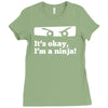 it's ok i'mk a ninja Ladies Fitted T-Shirt