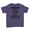 Super November Girl Youth Tee