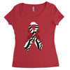 carcinoid cancer ribbon and rose Women's Triblend Scoop T-shirt