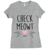 CHECK MEOWT CAT Ladies Fitted T-Shirt