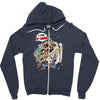 deadpool and superman Zipper Hoodie