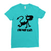 i'm not cat Ladies Fitted T-Shirt