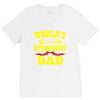 strongest dad V-Neck Tee
