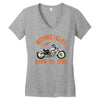 motorcycles born to ride Women's V-Neck T-Shirt