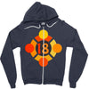 orange 18 Zipper Hoodie
