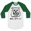 deal with it angry pitbul 3/4 Sleeve Shirt