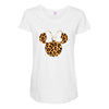 Minnie Mouse Leopard Maternity Scoop Neck T-shirt