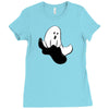 flying ghost Ladies Fitted T-Shirt