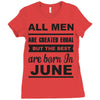all men are created equal june Ladies Fitted T-Shirt