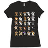 dabbing animals Ladies Fitted T-Shirt