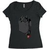 pocket toothless Women's Triblend Scoop T-shirt