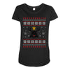 darth vader christmas ugly Maternity Scoop Neck T-shirt