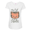 my cat is on the internet Maternity Scoop Neck T-shirt