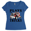 plays with trucks family matching Women's Triblend Scoop T-shirt