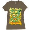 cat monster Ladies Fitted T-Shirt