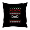 ugly christmas dad Throw Pillow