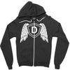 letter d with wings Zipper Hoodie