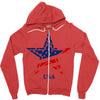 usa star Zipper Hoodie