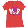 wod now wine later Ladies Fitted T-Shirt