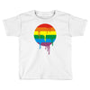 rainbow colored stripes dot running splashes Toddler T-shirt