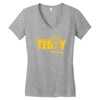 touchdown teddy Women's V-Neck T-Shirt