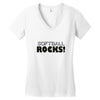 softball rocks Women's V-Neck T-Shirt