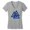 valknutr knoten der gefallenen odin nordisch symbol aspekte wotan Women's V-Neck T-Shirt