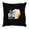 Butt Out Lung Cancer Awareness Throw Pillow