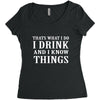 i drink i know Women's Triblend Scoop T-shirt