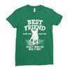 Best Friend Pug Ladies Fitted T-Shirt