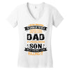 Super Cool Dad Of A Freaking Awesome Son Women's V-Neck T-Shirt