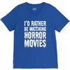 i&rsquo;d rather be watching horror movies V-Neck Tee