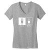 metal fork Women's V-Neck T-Shirt